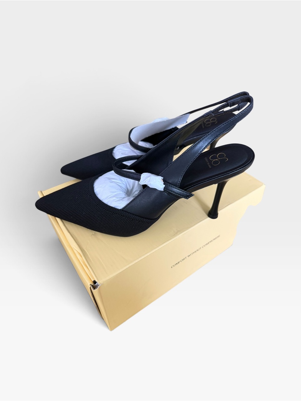 Cosy Island StrikeStep MoonNight Pointed Stiletto Slingback Heels US 8 NWB
